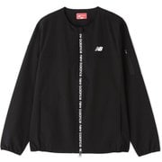 012-4120003-010-5 [ゴルフジャケット メンズ ストレッチ 撥水 フルジップ カラーレス ブルゾン 5サイズ ブラック]