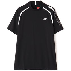 【美品サイズ4】ニューバランスゴルフ　半袖ハーフジップシャツ　メンズ　黒　TSI 美品サイズ4】ニューバランスゴルフ 半袖ハーフジップシャツ