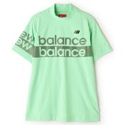 012-4166005-131-5 [ゴルフシャツ メンズ UPF50＋ 接触冷感 半袖 モックネック プルオーバー 5サイズ ライトグリーン]