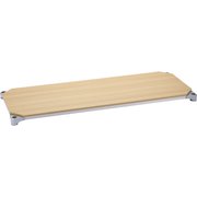 B2448MNS1 [ベーシックシリーズウッドシェルフ W1200×D600mm ナチュラルウッド シルバーフレーム 棚用 収納ラック ホームエレクター]