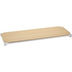 ベーシックシリーズウッドシェルフ W900×D600mm ナチュラルウッド ホワイトフレーム 棚用 収納ラック ホームエレクター B2436MNW1