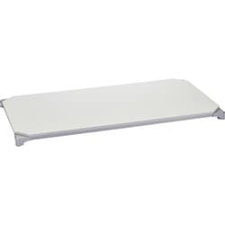 ベーシックシリーズウッドシェルフ W1200×D600mm ホワイトウッド シルバーフレーム 天板用 収納ラック ホームエレクター B2448MWHSD1