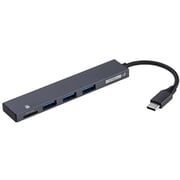 USB3.2 Gen1 3ポート変換コンボハブ アルミボディ グレー COM-C3MSD133GY