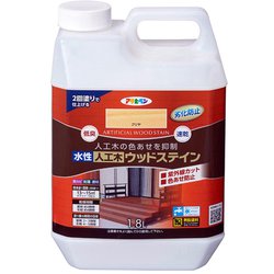 水性人工木ウッドステイン 1.8L 透明（クリヤ）
