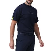 FJ-S24-S04 81798-XL [DRY THROUGHLIGHT エックスブロック半袖モックネックシャツ メンズ XLサイズ ネイビー]