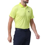 FJ-S24-S02 81801-L [FJアウトラインプリント半袖メッシュポロ メンズ Lサイズ イブニングプリムローズ]