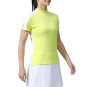FJW-S24-S03 81921-L [DRY THROUGHLIGHT カラーブロック半袖モックネックシャツ レディース Lサイズ イブニングプリムローズ]