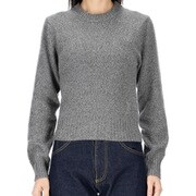 Ami Paris FKS127 005 055 ラウンドネック ニット レディース ヘザーグレイ Sサイズ [並行輸入品]