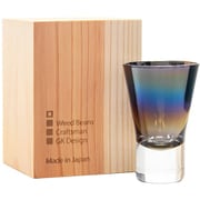 11034 [生涯を添い遂げるグラス ショット ショットグラス 90ml 国産杉箱入り （チタンコート）]