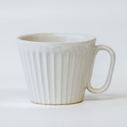 生涯を添い遂げるマグ 笠間焼 しのぎ マグカップ 240ml ホワイトマット 12131