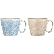生涯を添い遂げるマグ 京焼 花結晶 ペアセット マグカップ コーヒーカップ 240ml ペアマグ ギフトボックス入り (ベージュ・銀藤) 12169