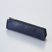 PUレザー 三角ペンケース ネイビー PU-SKP-02
