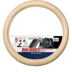 6770-01BE [ハンドルカバー ベーシックキルト 細巻き・対称リング Sサイズ（36.5-37.9cm） カラー：ベージュ]