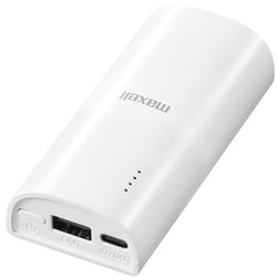 モバイルバッテリー 6600mAh アーチ型 USB Type-C入出力対応 ホワイト MPCC6601WH