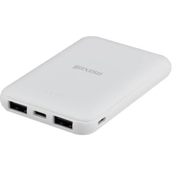 モバイルバッテリー 5000mAh 薄型コンパクトサイズ ホワイト MPC-CE5000WH