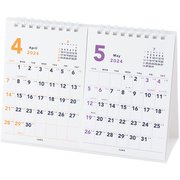 205704-01 [CUBIX 2024.4月始まりカレンダー ベーシック A5卓上2カ月]