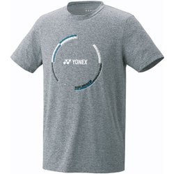 ユニドライTシャツ(フィットスタイル) 16708 010 グレー Mサイズ [テニス 半袖シャツ メンズ]