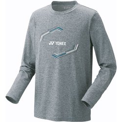 ユニロングスリーブTシャツ 16709 010 グレー Oサイズ [テニス 長袖シャツ メンズ]