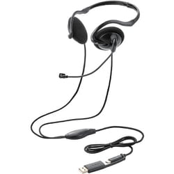 指向性マイク モバイルヘッドセット ネックバンド USB Type-C ブラック HS-NB11SCBK