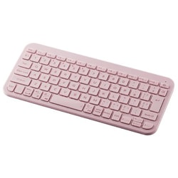 Bluetoothキーボード パンタグラフ テンキーレス コンパクト 薄型 軽量 電池式 マルチペアリング（3台） 日本語配列 Slint ピンク TK-TM10BPPN