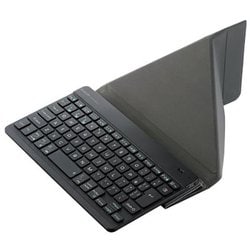 Bluetoothキーボード パンタグラフ テンキーレス コンパクト 薄型 充電式 スタンド付 マルチペアリング（3台） 日本語配列 Slint ブラック TK-TM15BPBK