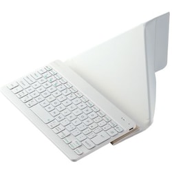 Bluetoothキーボード パンタグラフ テンキーレス コンパクト 薄型 充電式 スタンド付 マルチペアリング（3台） 日本語配列 Slint ホワイト TK-TM15BPWH