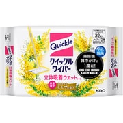 限定 クイックルワイパー立体吸着ウエット ミモザの香り 32枚入 [フロア用掃除シート]