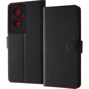 RT-OPA79ELC1/BR [OPPO A79 5G用 Like standard 耐衝撃 手帳型レザーケース シンプル マグネット/ブラック/レッド]