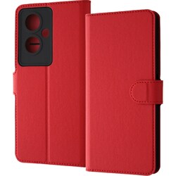 RT-OPA79ELC1/R [OPPO A79 5G用 Like standard 耐衝撃 手帳型レザーケース シンプル マグネット/レッド]