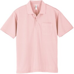 ポケット付ドライポロシャツ ライトピンク SS 000330-AVP