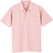 ポケット付ドライポロシャツ ライトピンク SS 000330-AVP