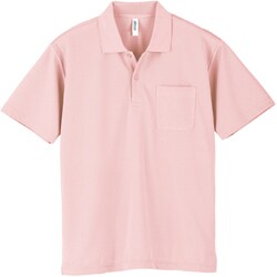 ポケット付ドライポロシャツ ライトピンク M 000330-AVP