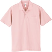 ポケット付ドライポロシャツ ライトピンク M 000330-AVP