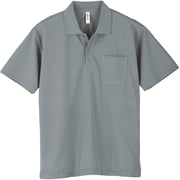 ポケット付ドライポロシャツ グレー 3L 000330-AVP