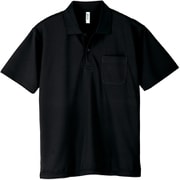 ポケット付ドライポロシャツ ブラック 5L 000330-AVP