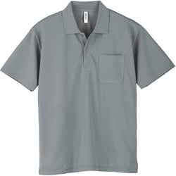 ポケット付ドライポロシャツ グレー 5L 000330-AVP