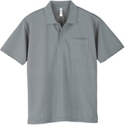 ポケット付ドライポロシャツ グレー 5L 000330-AVP