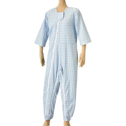 ツイルWファスナーII型 ブルー L ホックカバーツキ 4100