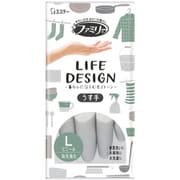 ファミリー ビニール 手袋 うす手 ライフデザイン Lサイズ グレー
