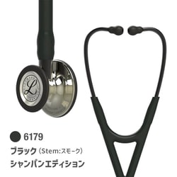 6179 [リットマン カーディオロジー IV 聴診器 ブラック （ステム：スモーク） シャンパンED 一般医療機器]
