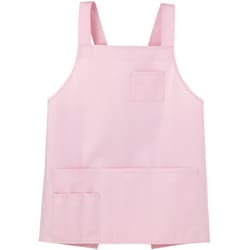 ショート丈安心エプロン 男女兼用 ピンク LL-3L DE0001