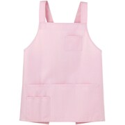 ショート丈安心エプロン 男女兼用 ピンク LL-3L DE0001