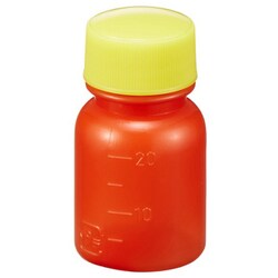 外用瓶ノーマル茶 滅菌済 キャップ：黄 20CC 20ポンX25袋入