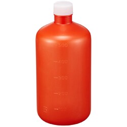 外用瓶ノーマル茶 未滅菌 キャップ：白（基本色） 500CC 50本入