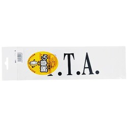腕章用差替シート 黒文字 P．T．A． 75X290MM