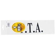 腕章用差替シート 黒文字 P．T．A． 75X290MM
