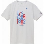 ロゴプラクティスシャツ QTMXJA05 (WH)ホワイト Lサイズ [テニス 半袖シャツ メンズ]