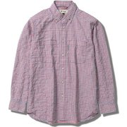 TSサッカーギンガムシャツ メンズ シャツ レッド×ネイビー(206) Mサイズ 5212193