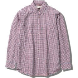 TSサッカーギンガムシャツ メンズ シャツ レッド×ネイビー（206） Lサイズ 5212193