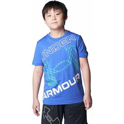 テック スーパービッグロゴ ショートスリーブTシャツ TECH SUPER BIG LOGO SS 1384684 Team Royal/White(400) YMDサイズ [アウトドア トップス 半袖 キッズ]